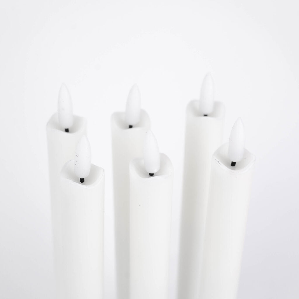 Genopladelige vokslys – 6 pak