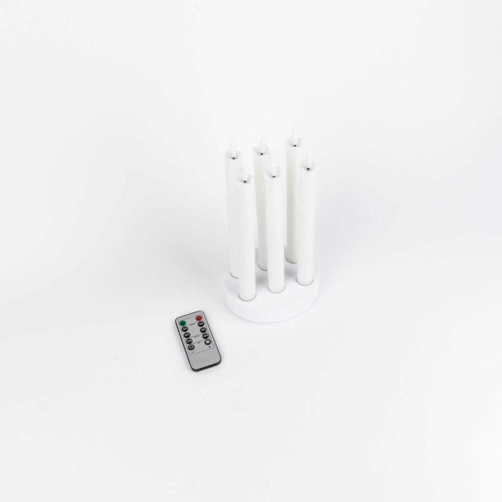 Genopladelige vokslys – 6 pak